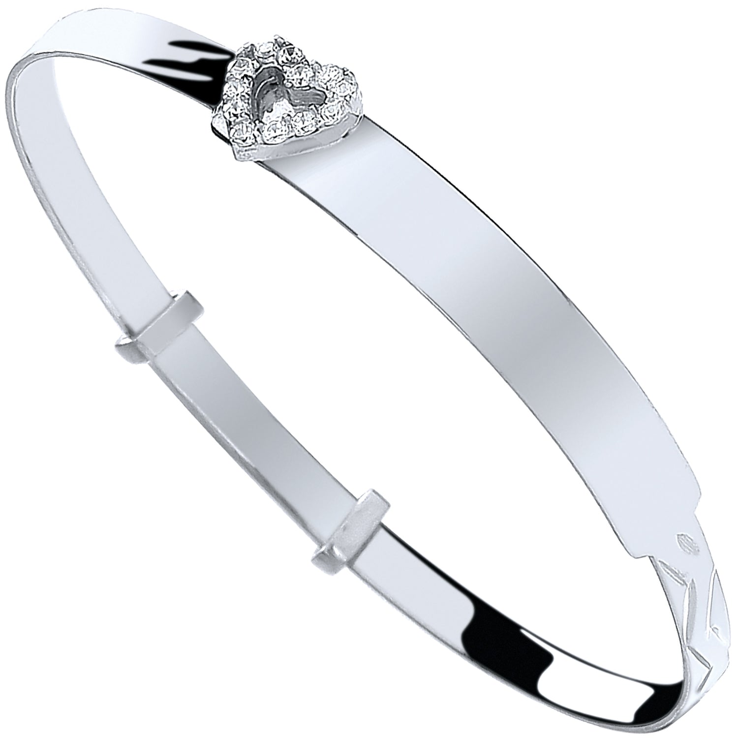 925 Sterling Silver Baby Cz Bangle