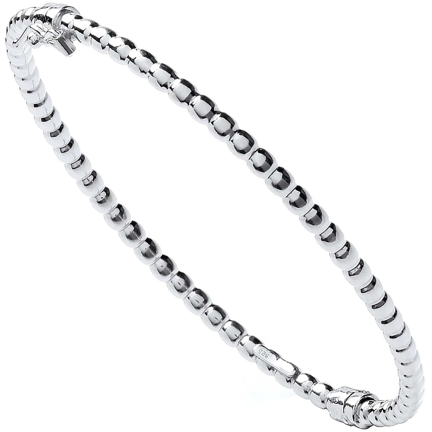 925 Sterling Silver Bead Ladies Bangle