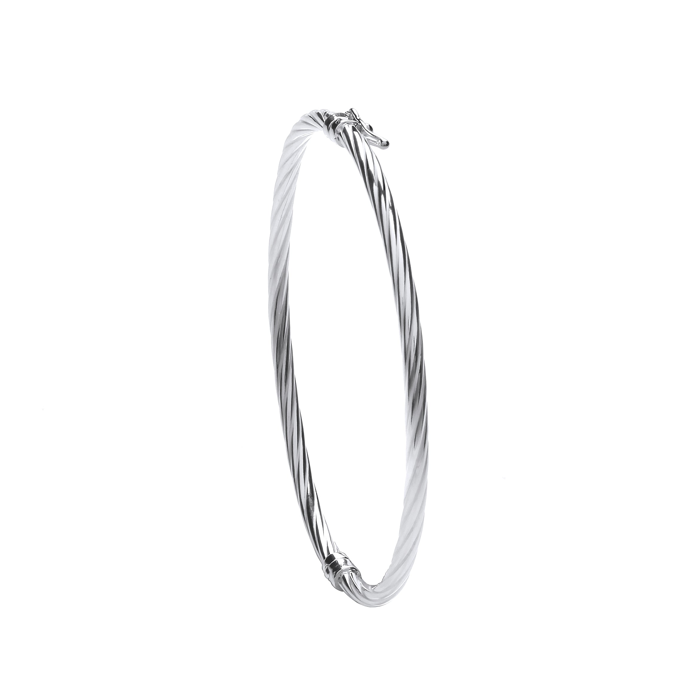 925 Sterling Silver Twisted Bangle