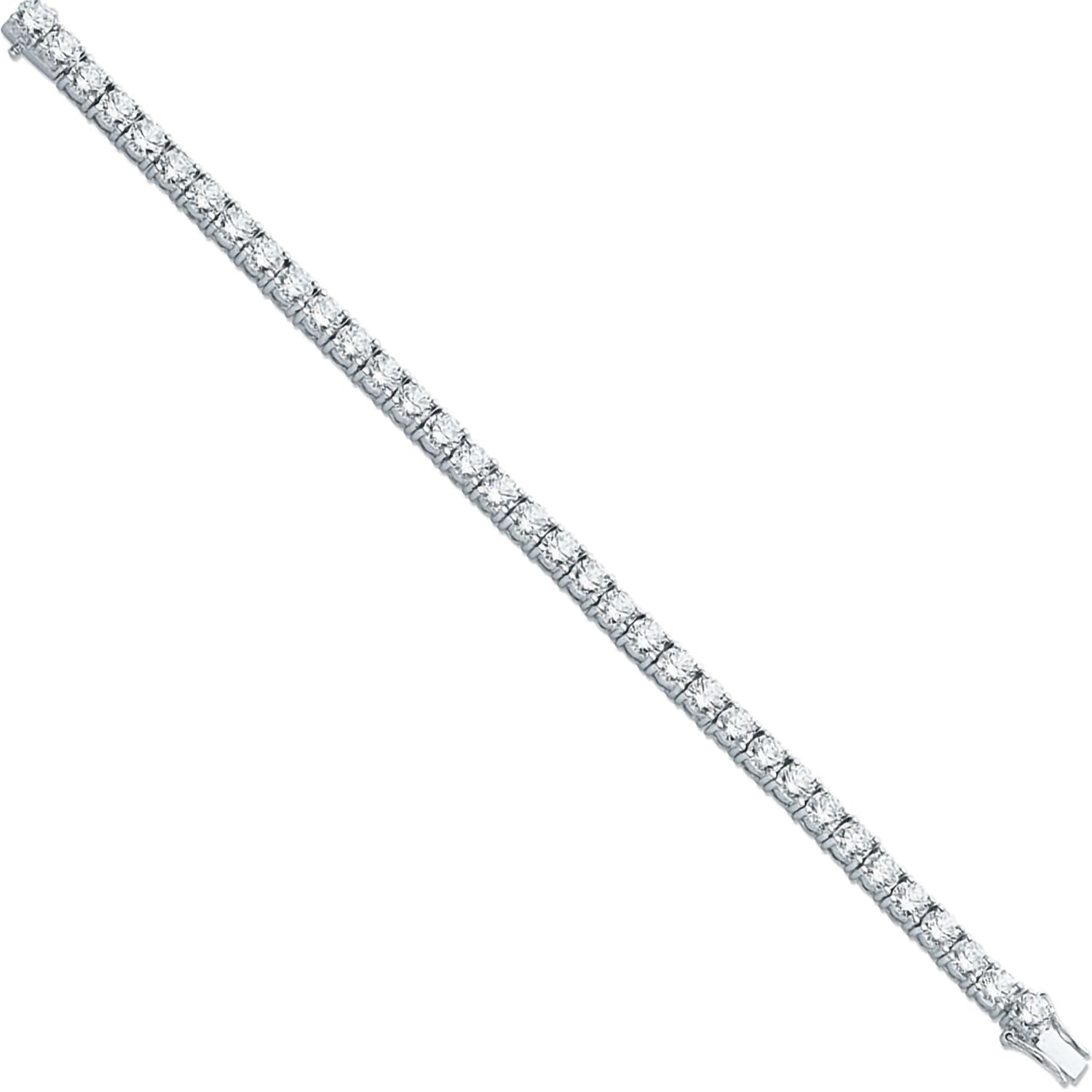 925 Sterling Silver 5.5mm Cz Tennis Bracelet