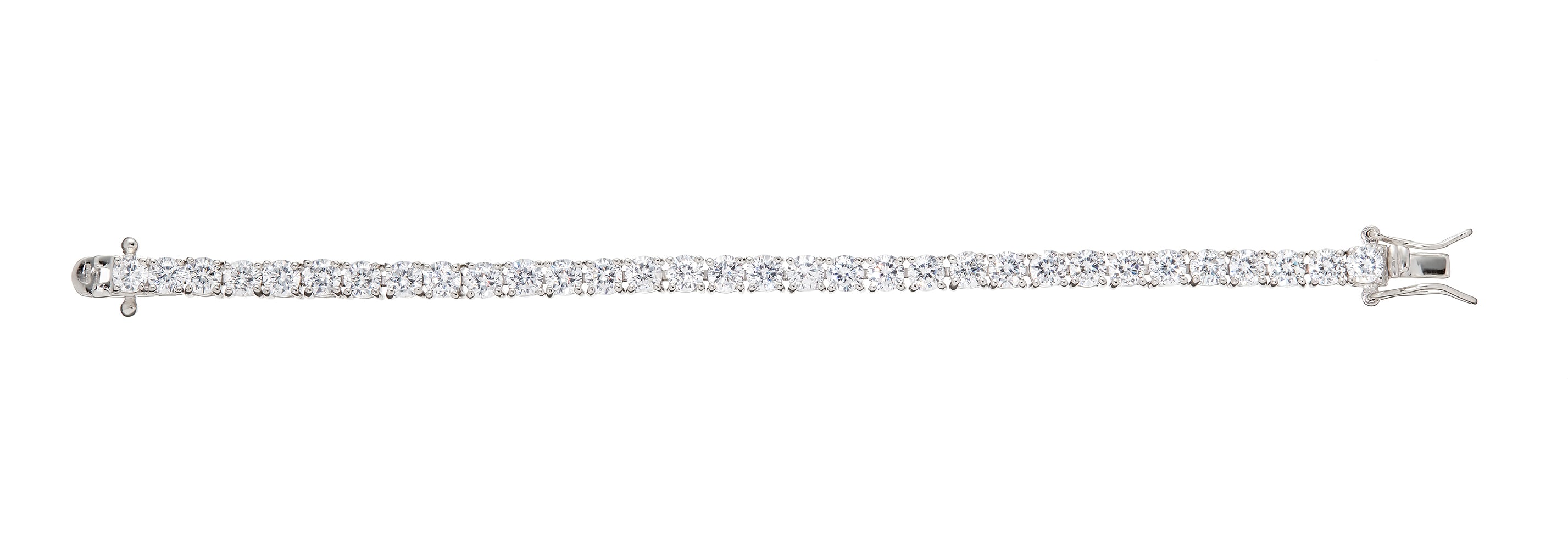 925 Sterling Silver Cz Tennis Childs Bracelet