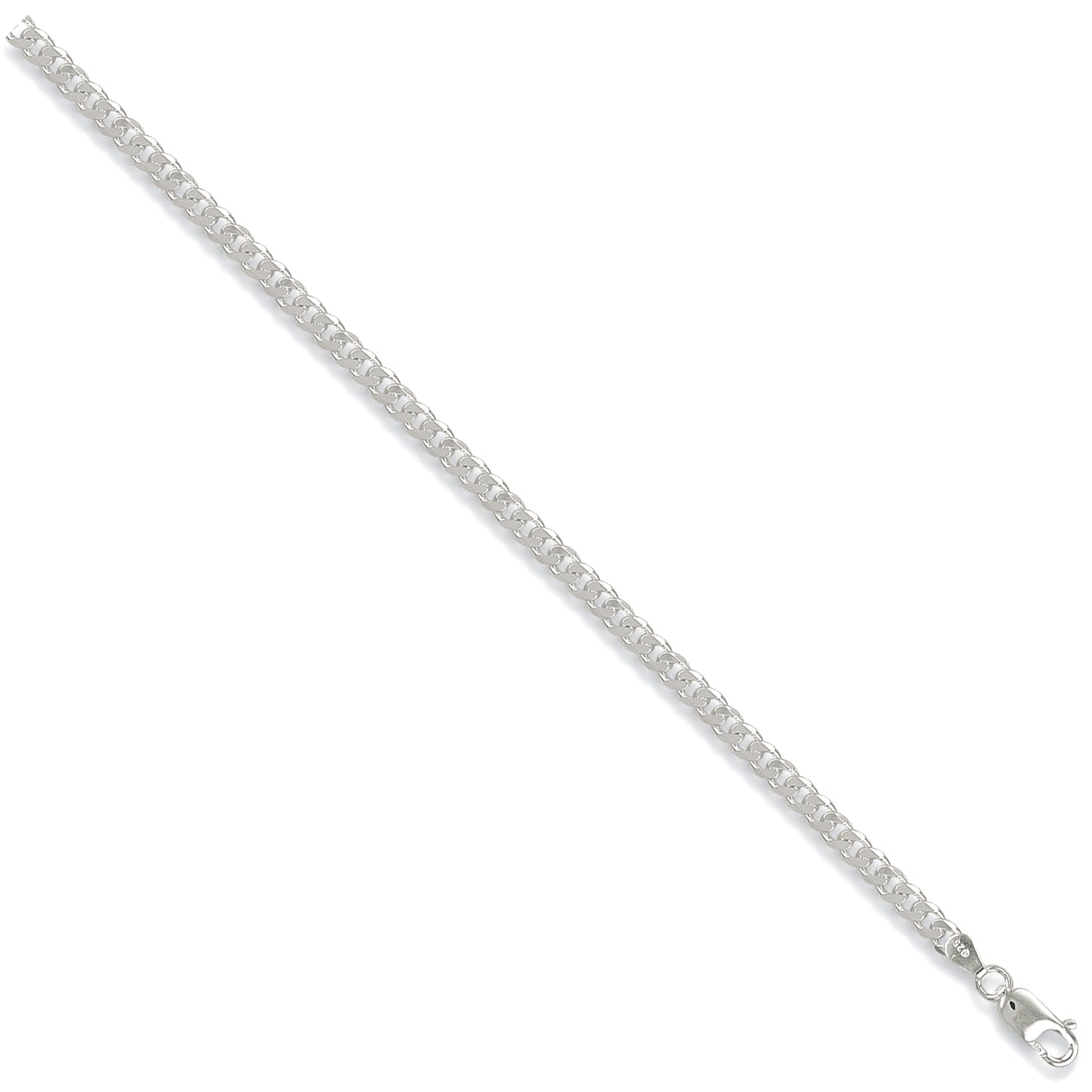 925 Sterling Silver Curb 4mm Chain / Bracelet