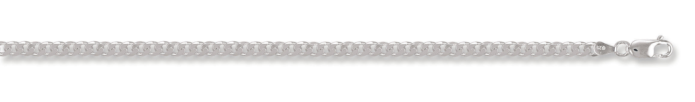 925 Sterling Silver Curb 4mm Chain / Bracelet