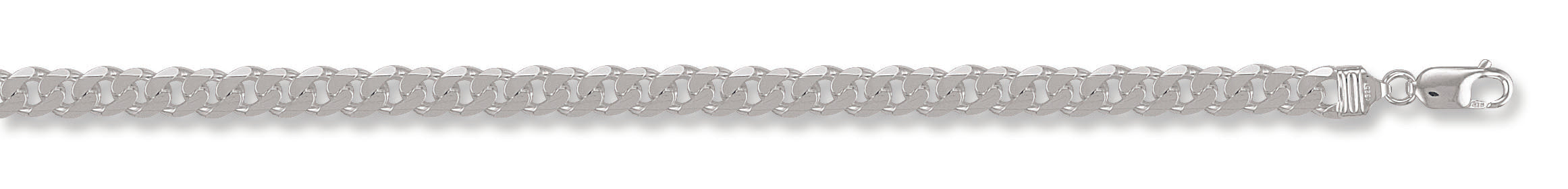 925 Sterling Silver Curb 6.6mm Chain / Bracelet