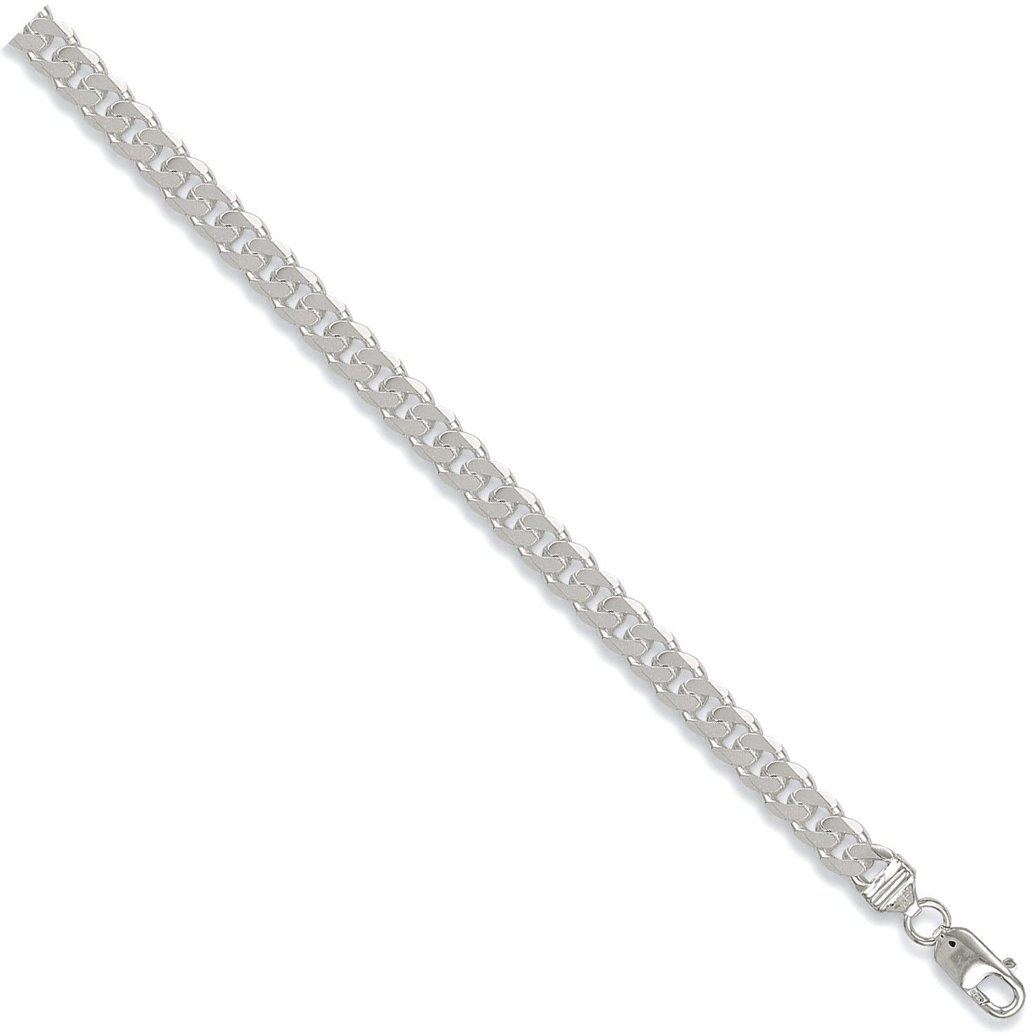 925 Sterling Silver Curb 8mm Chain / Bracelet