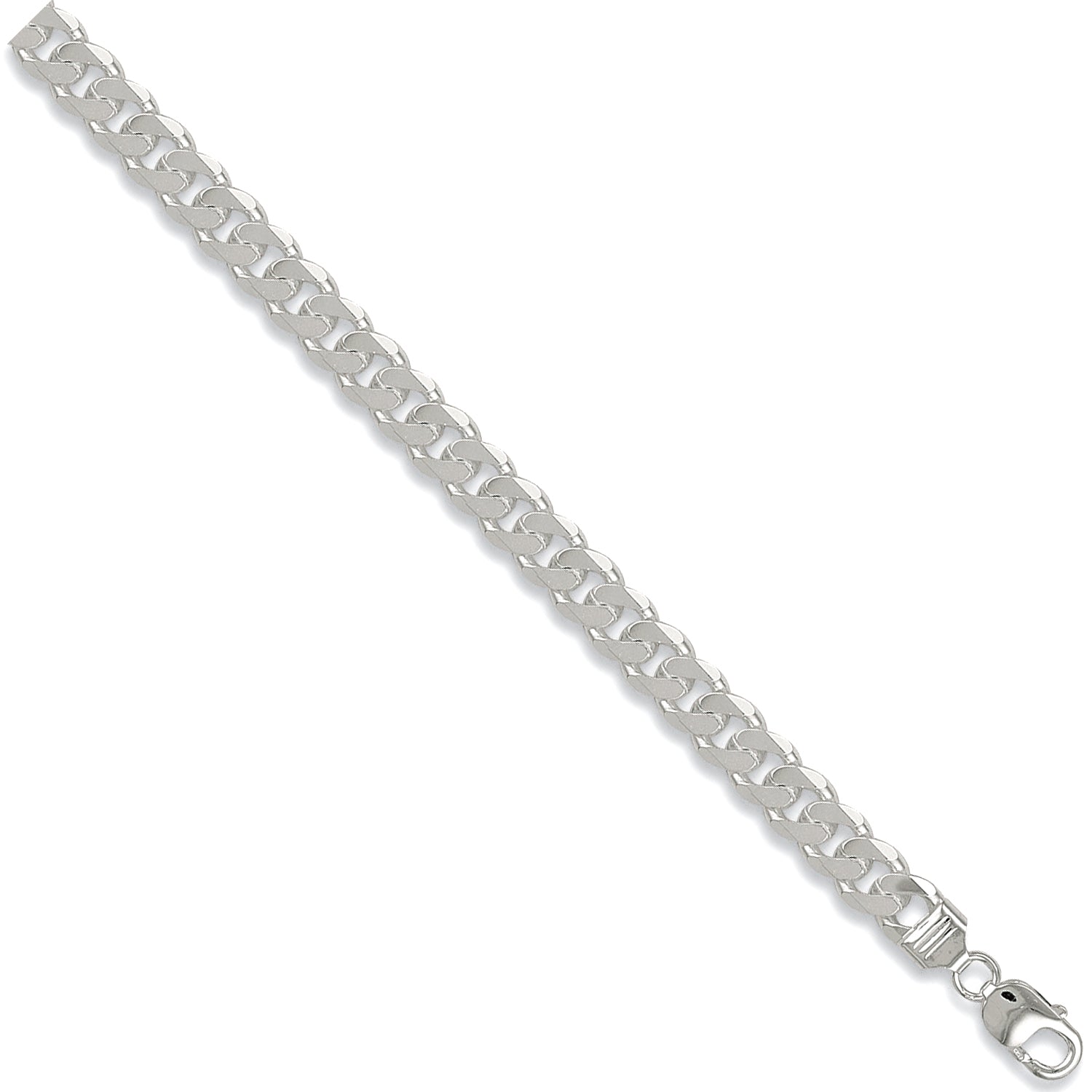 925 Sterling Silver 9.5mm Curb Chain / Bracelet