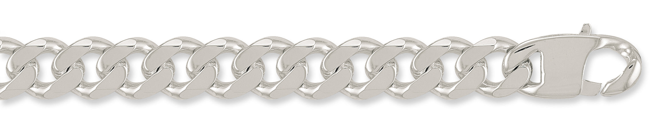 925 Sterling Silver 19mm Curb Chain / Bracelet