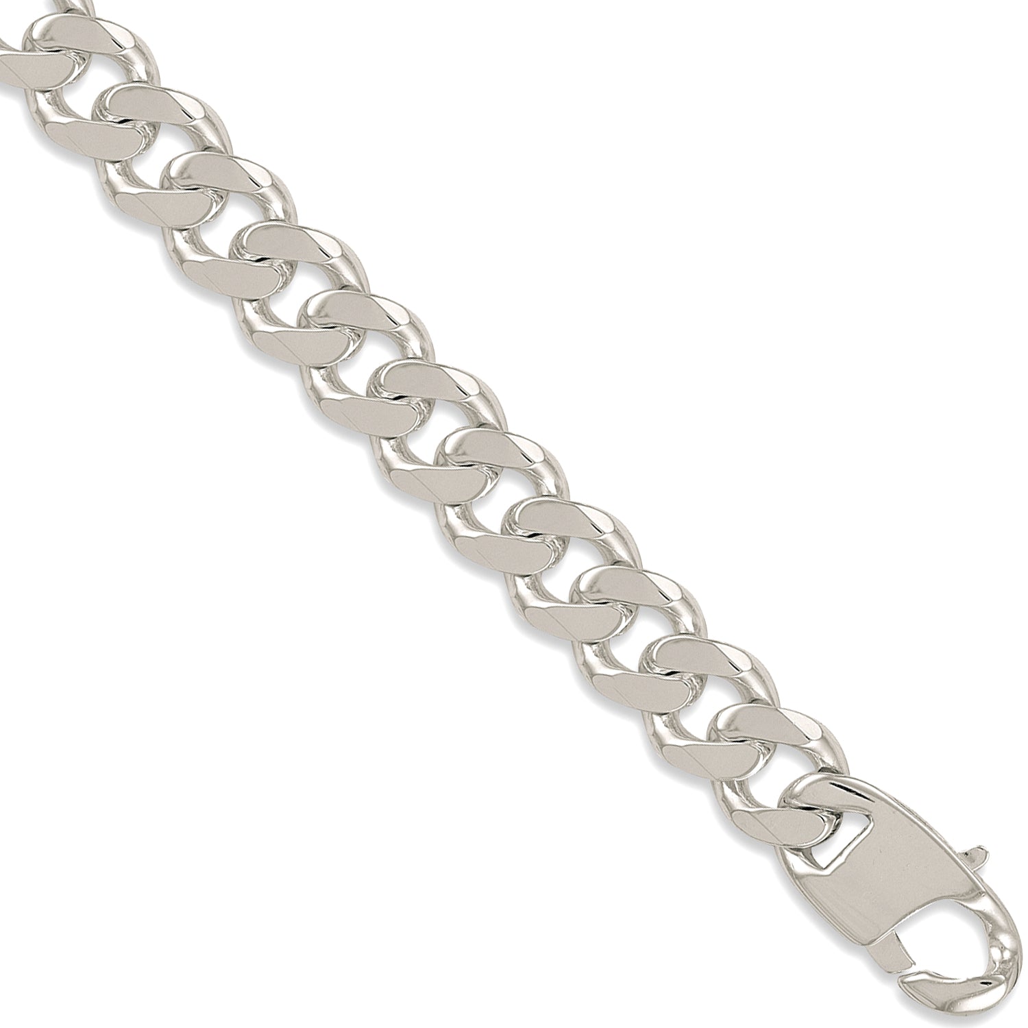 925 Sterling Silver 19mm Curb Chain / Bracelet