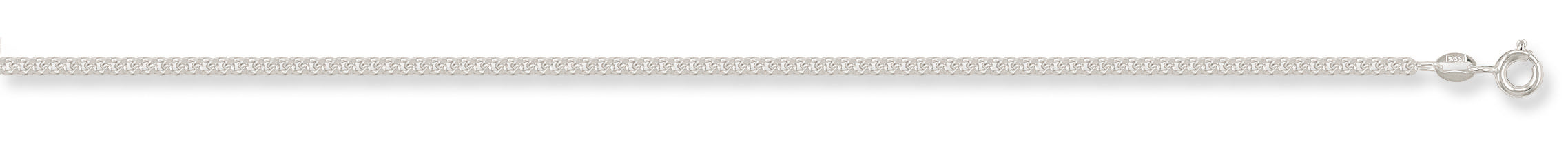 925 Sterling Silver 2.4mm Traditional Classic Curb Chain