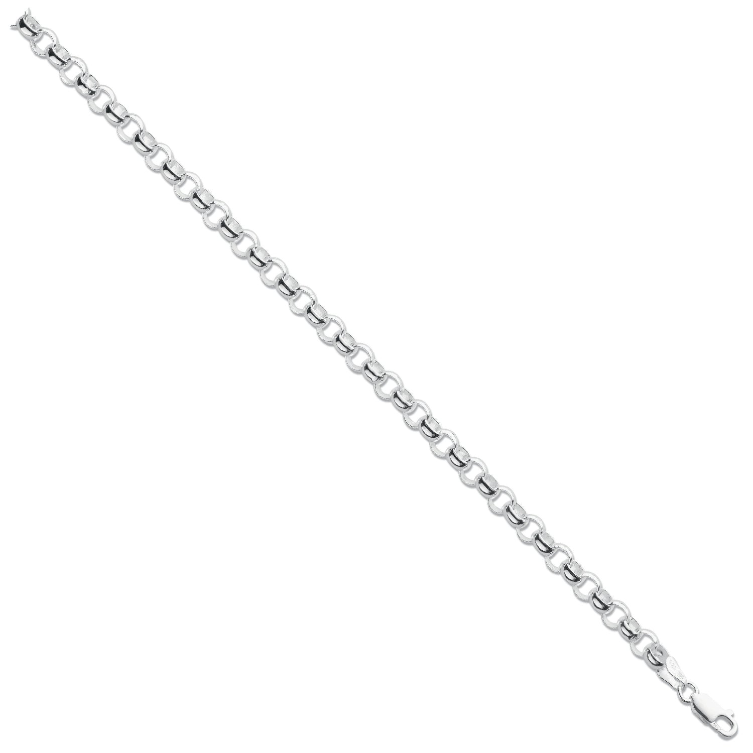 925 Sterling Silver Round Belcher Chain 6mm