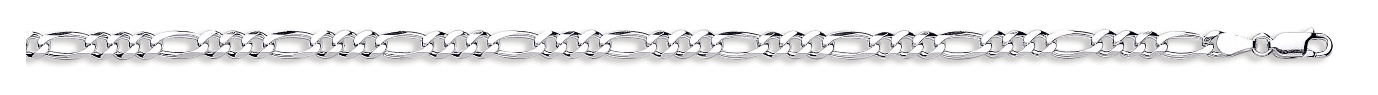 925 Sterling Silver 5mm Figaro / Bracelet