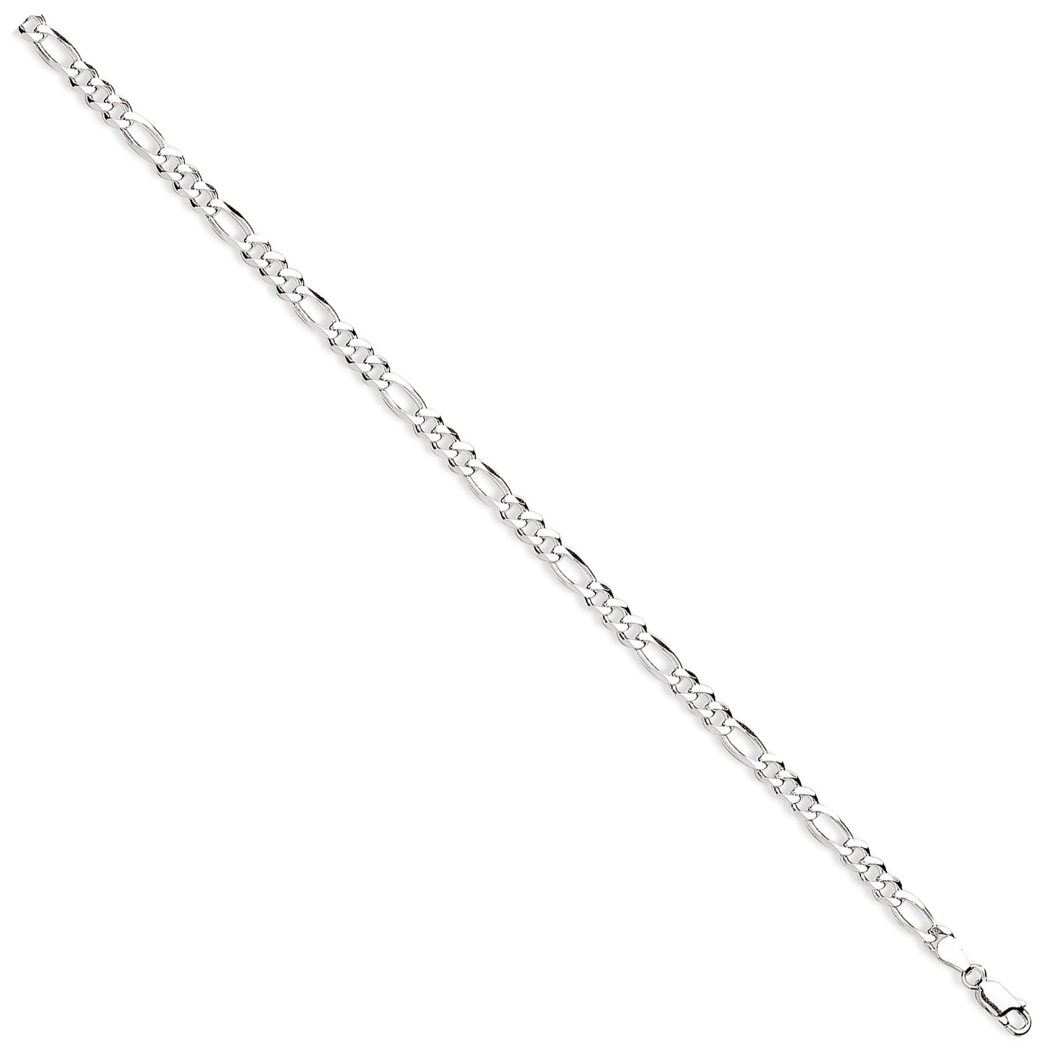 925 Sterling Silver 5mm Figaro / Bracelet