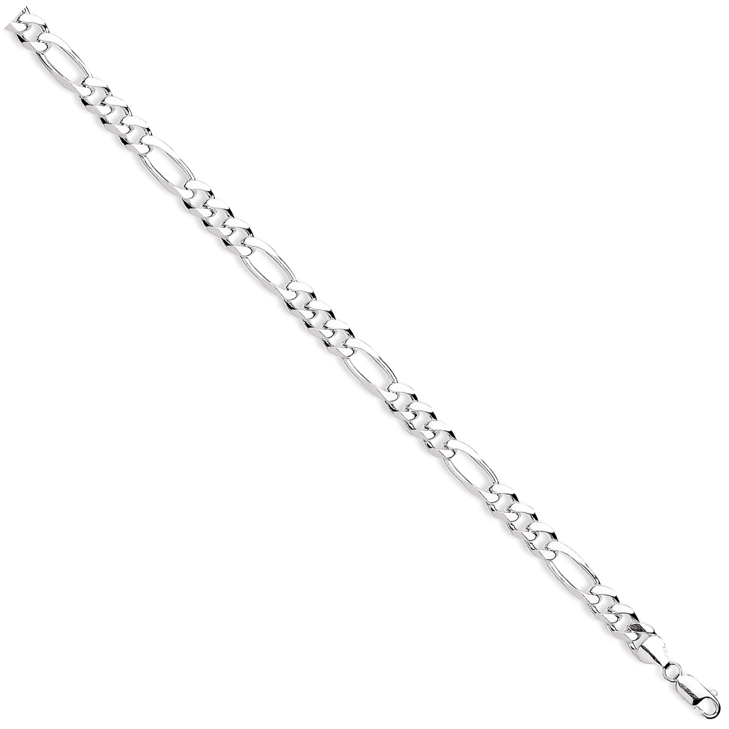 925 Sterling Silver Figaro Chain 8mm