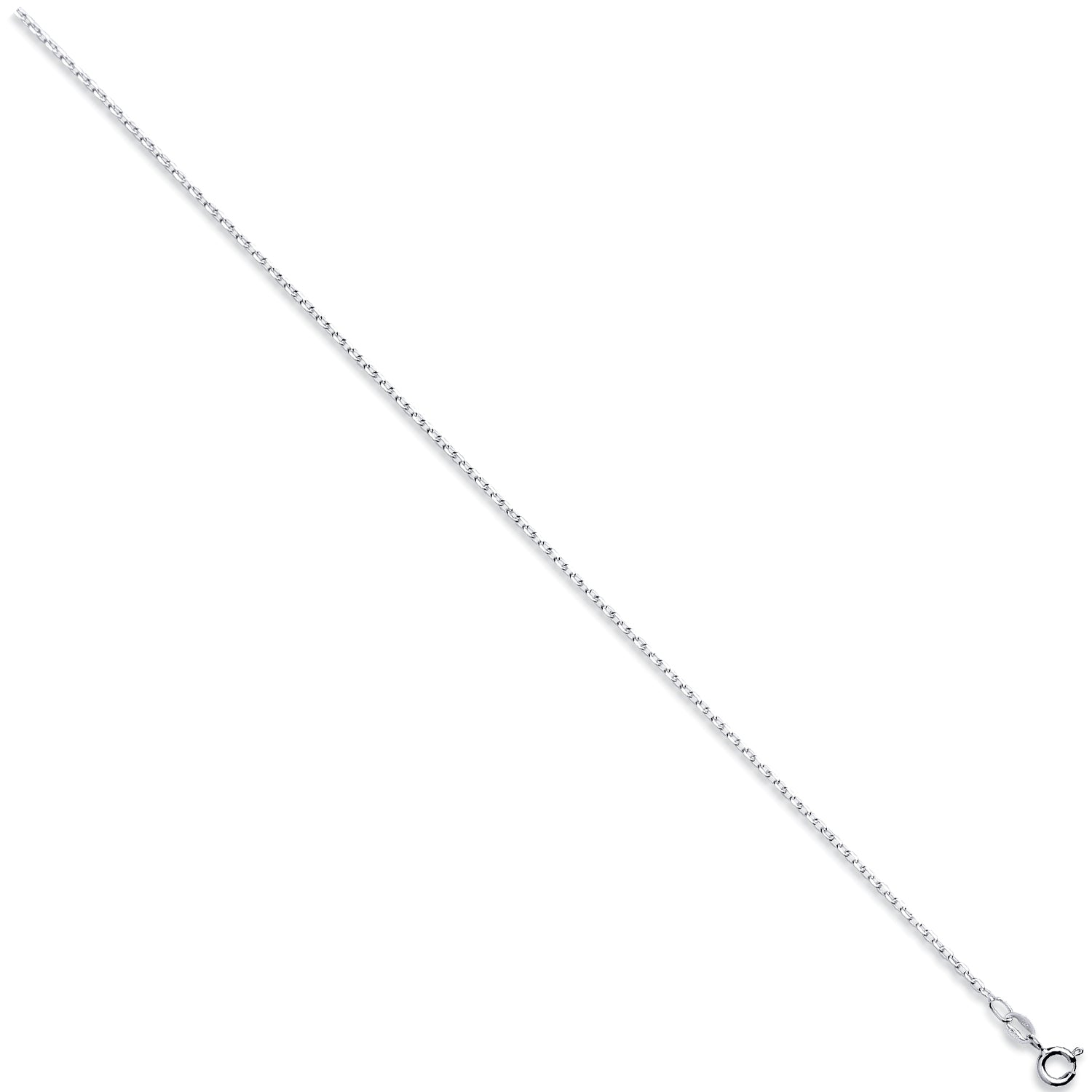 925 Sterling Silver 1.8mm Diamond Cut Belcher Chain