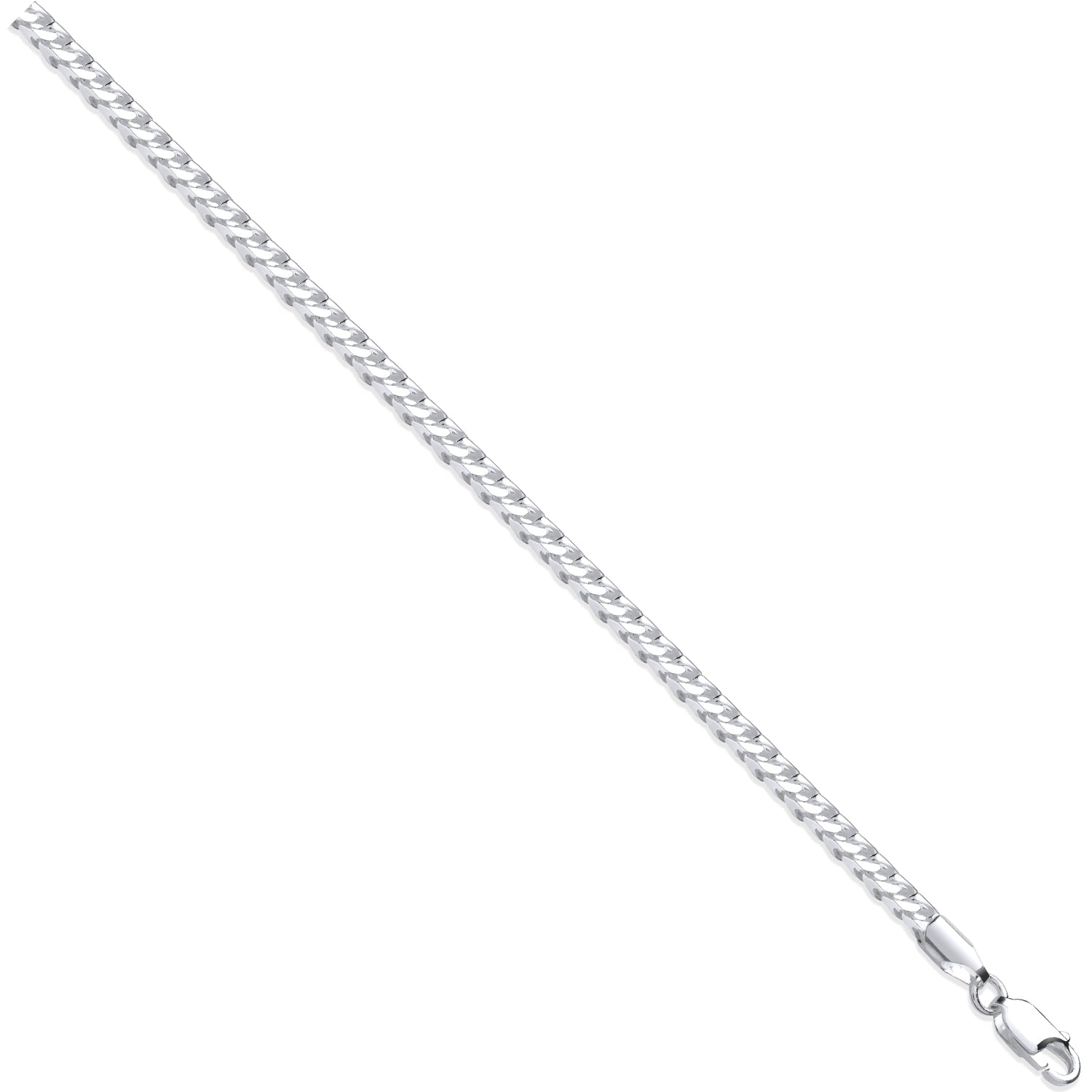 925 Sterling Silver 3mm Solid Franco Chain / Bracelet