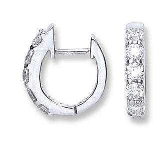 925 Sterling Silver Cubic Zirconia Huggies