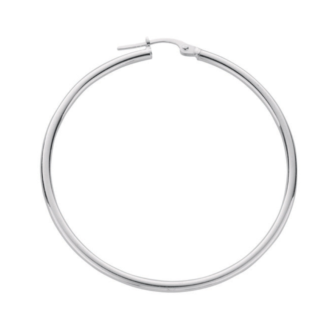 925 Sterling Silver 45mm Hoop Earrings