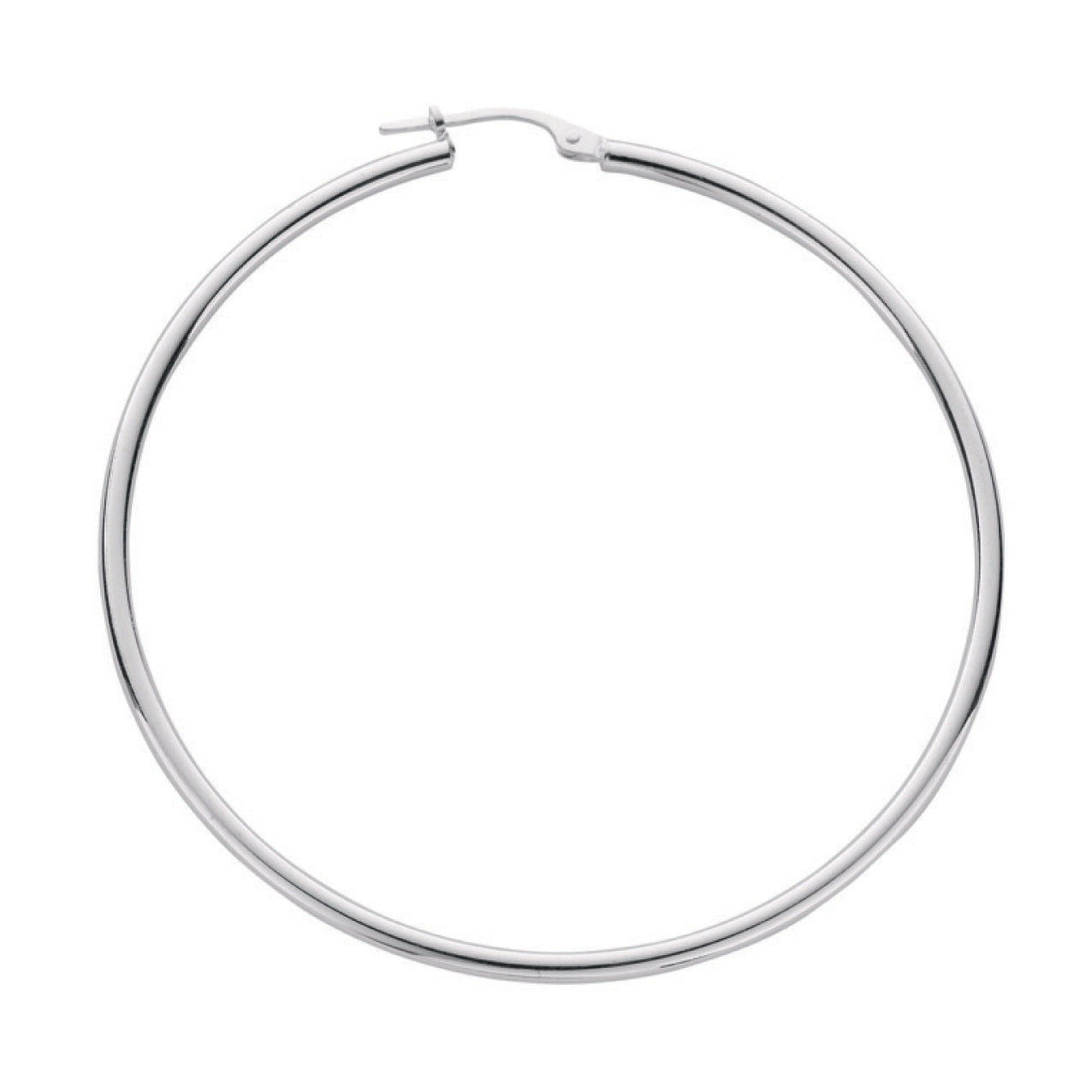 925 Sterling Silver 55mm Hoop Earrings