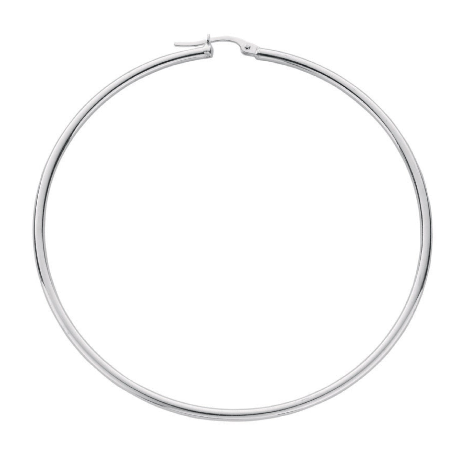 925 Sterling Silver Hoop Earrings 65mm