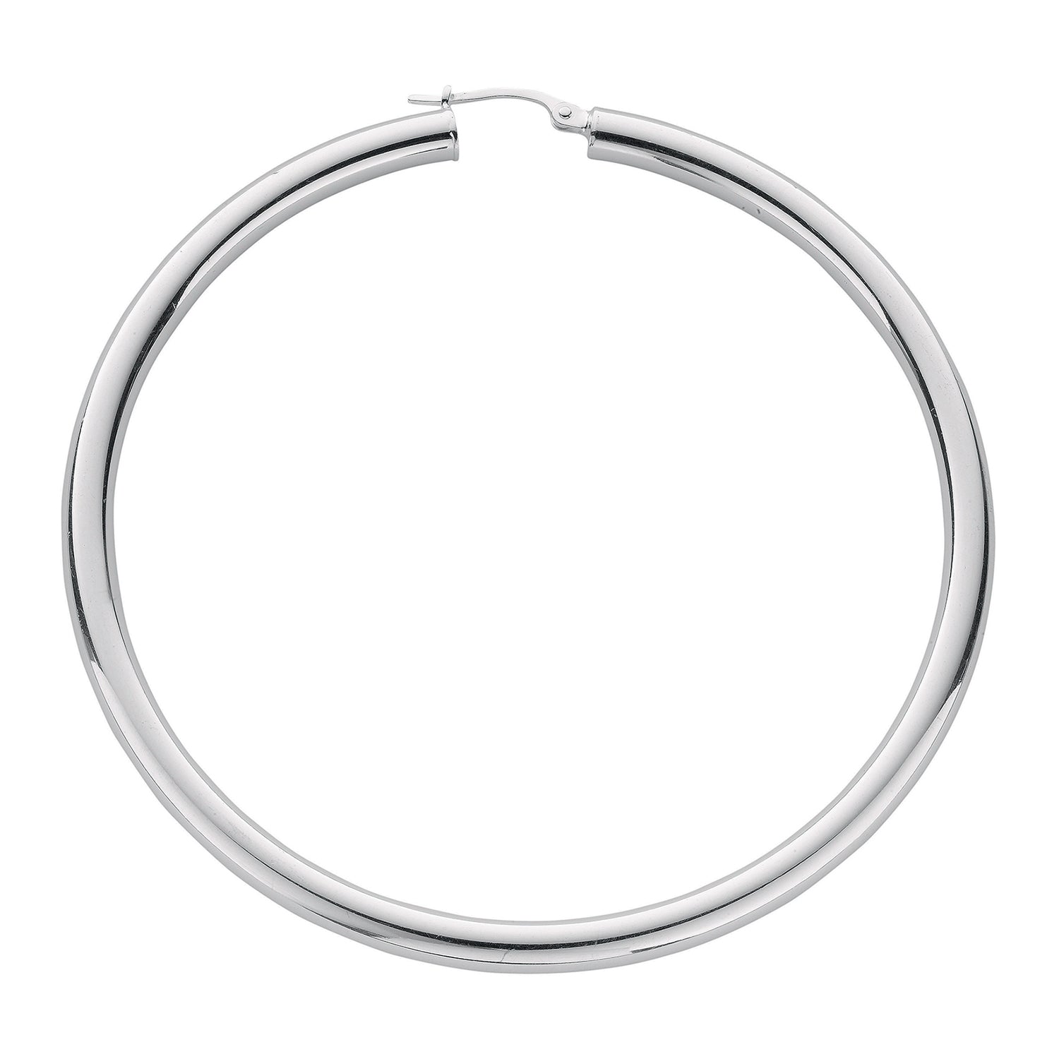 925 Sterling Silver 70mm Hoop Earrings