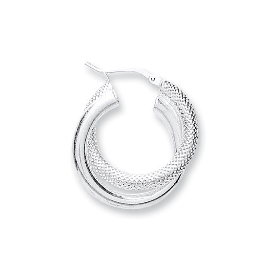 925 Sterling Silver 25mm Double Hoop Earrings