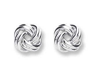 925 Sterling Silver Knot Stud Earrings