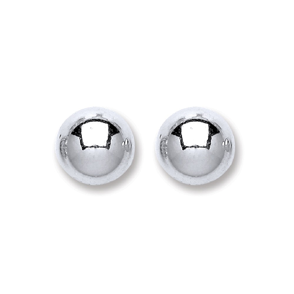 925 Sterling Silver Ball Stud 8mm Earrings