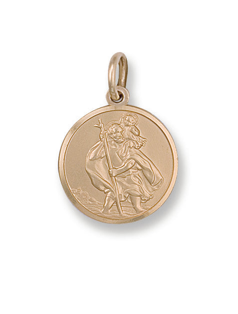 9ct Yellow Gold St Christopher Pendant