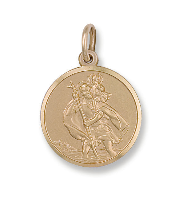 9ct Yellow Gold St Christopher Pendant