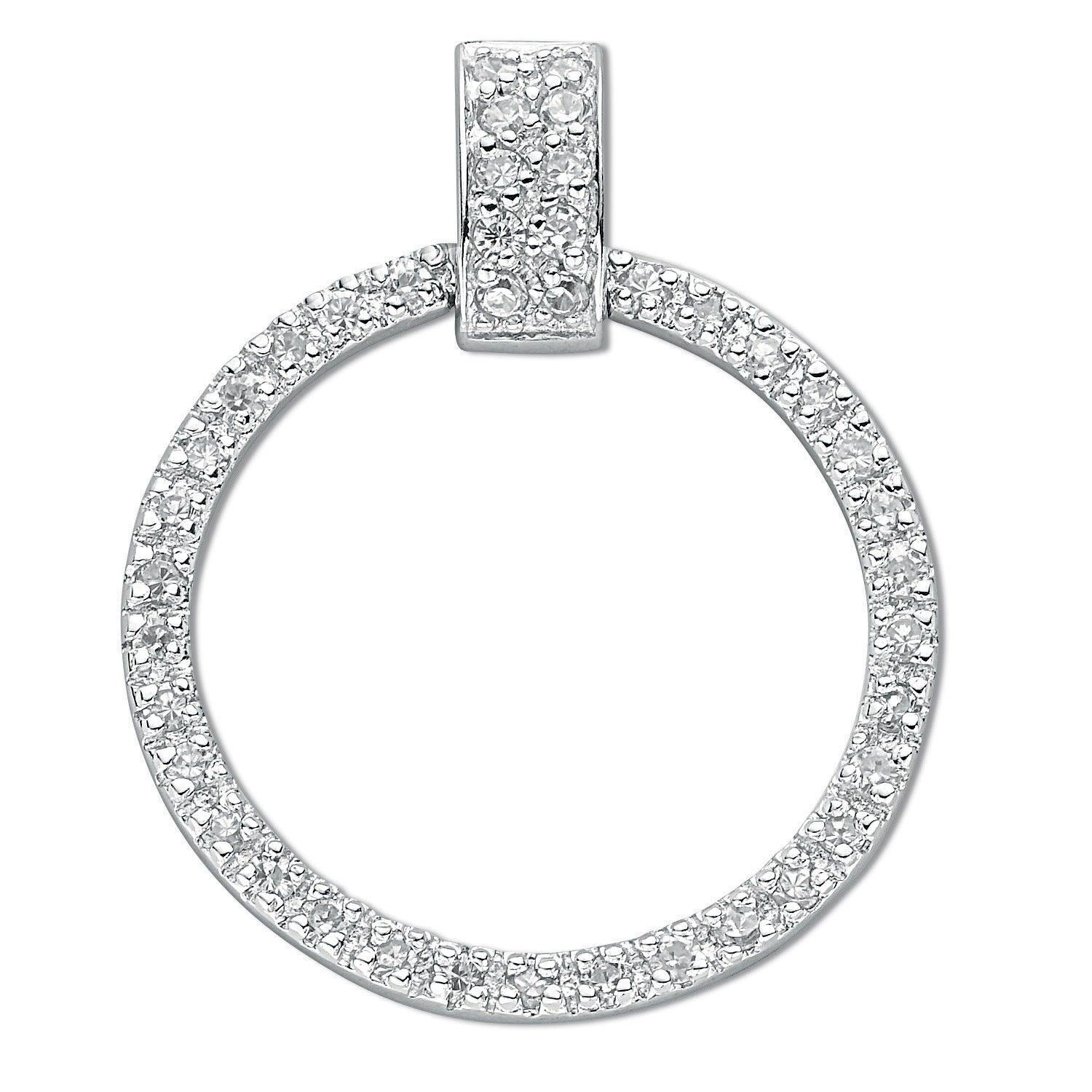 925 Sterling Silver Cz Circle of Life Pendant with Chain