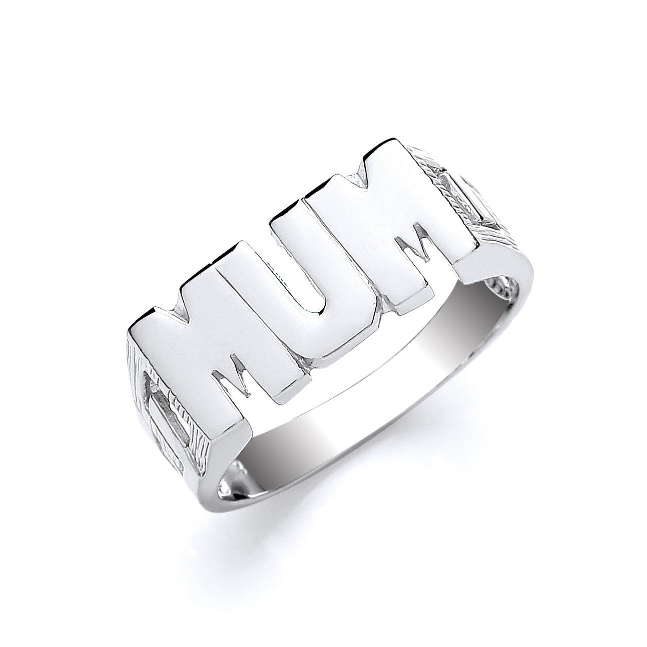 925 Sterling Silver MUM ID Ring