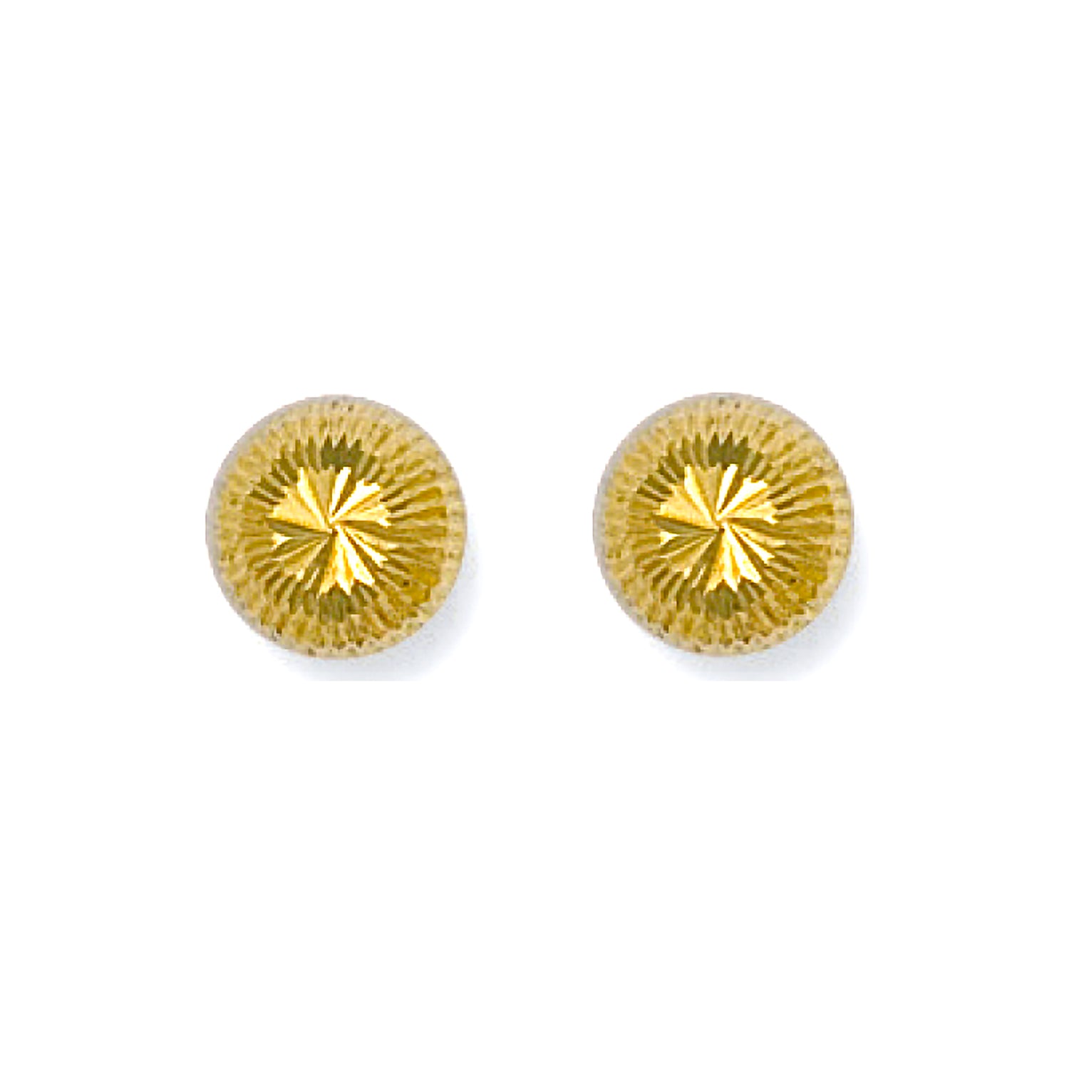 9ct Yellow Gold 8mm Cubic Zirconia Studs