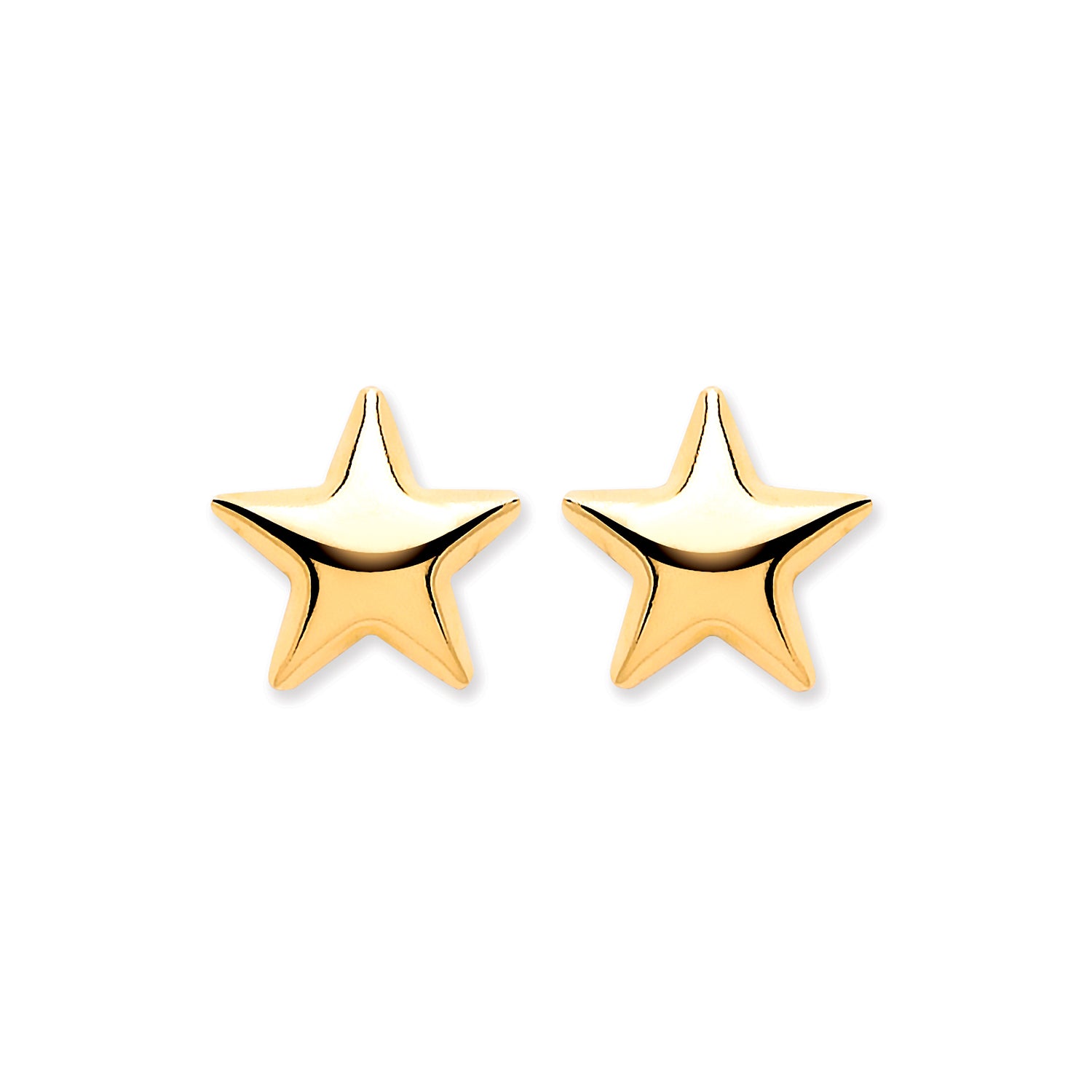 9ct Yellow Gold Star Studs