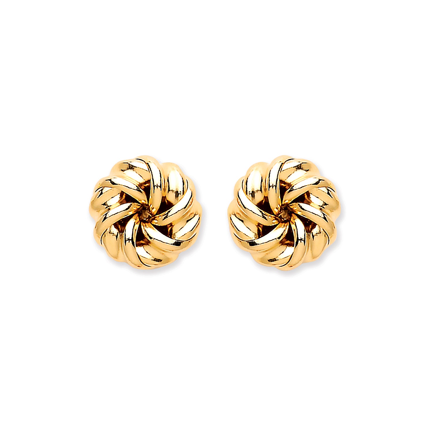 9ct Yellow Gold Tight Knot Studs