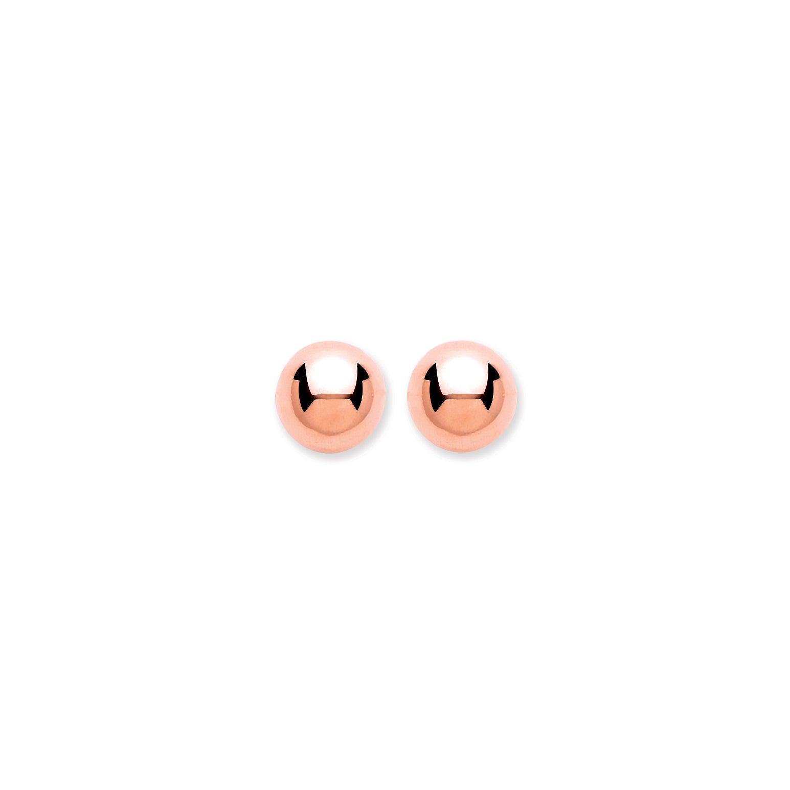 9ct Rose Gold 5mm Ball Studs