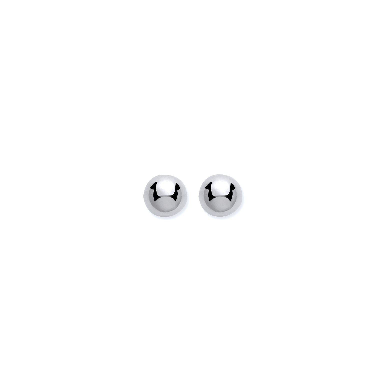 9ct White Gold 4mm Ball Studs