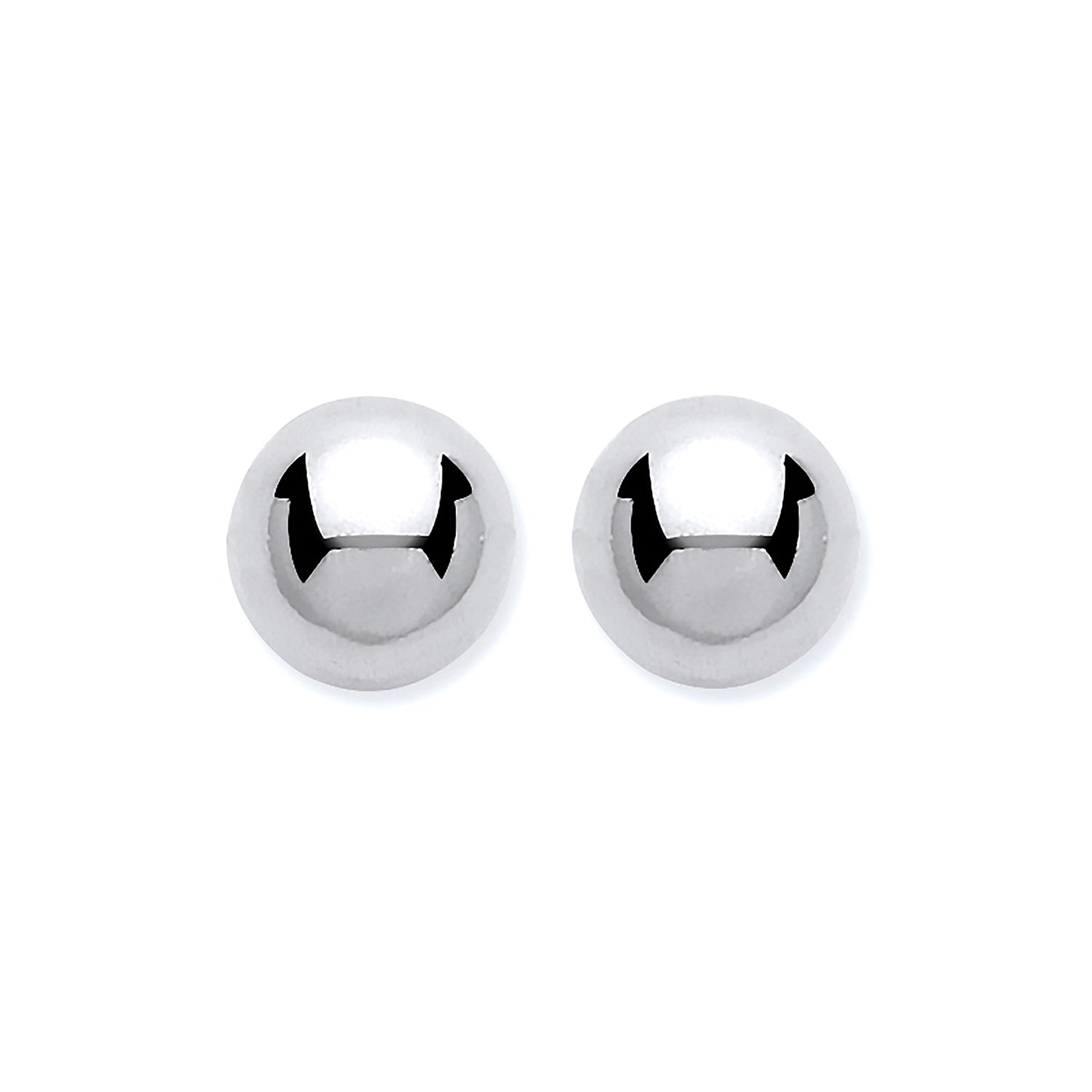 9ct White Gold 5mm Ball Studs