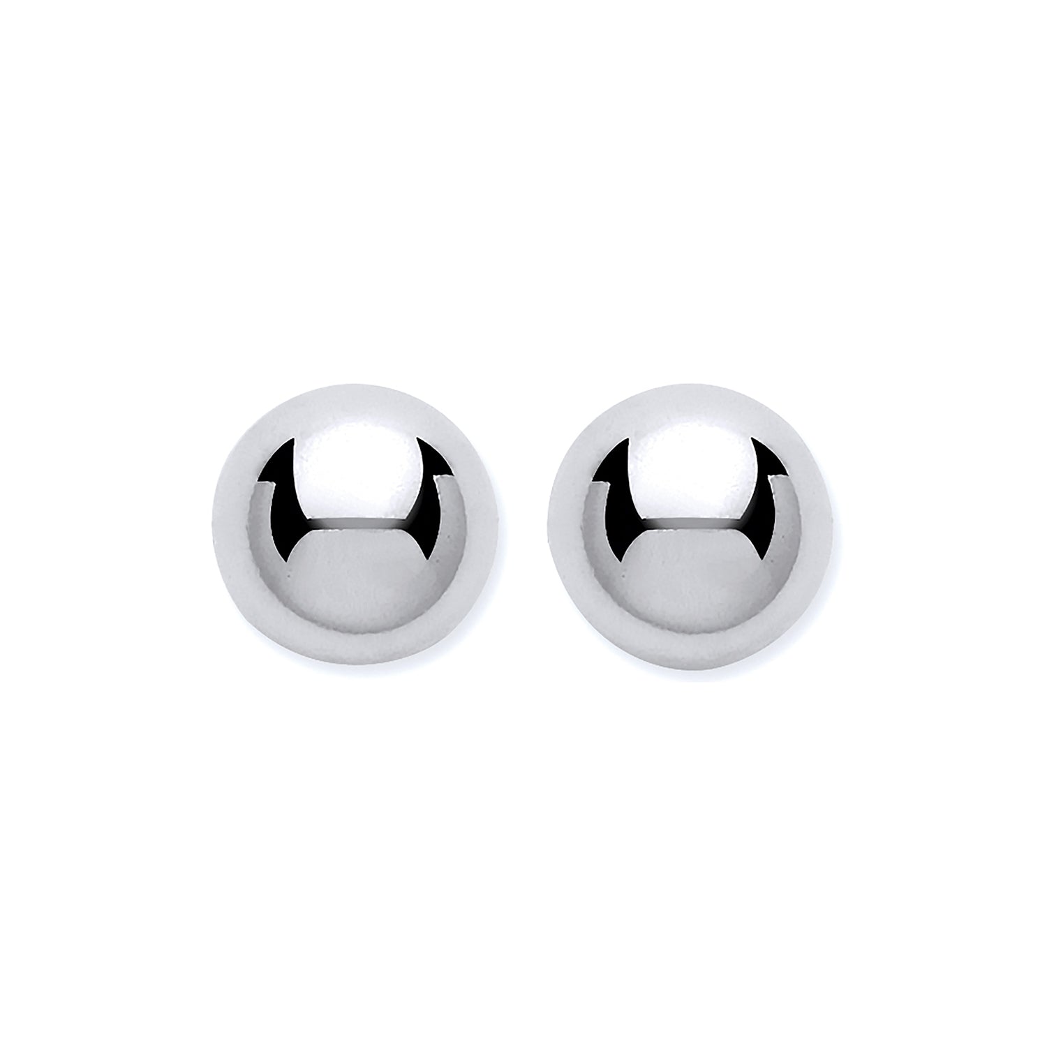 9ct White Gold 6mm Ball Studs