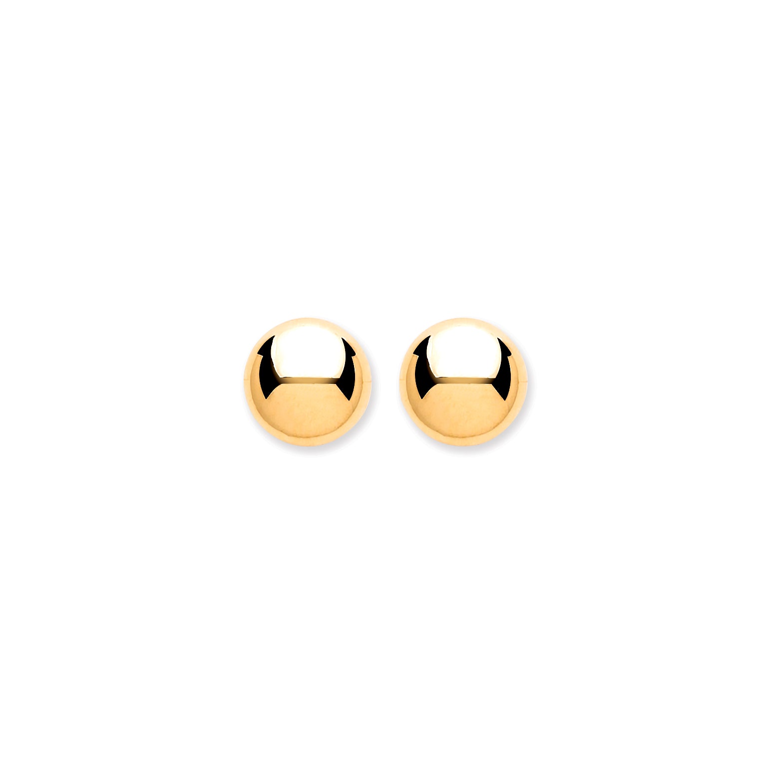 9ct Yellow Gold 5mm Button Ball Studs