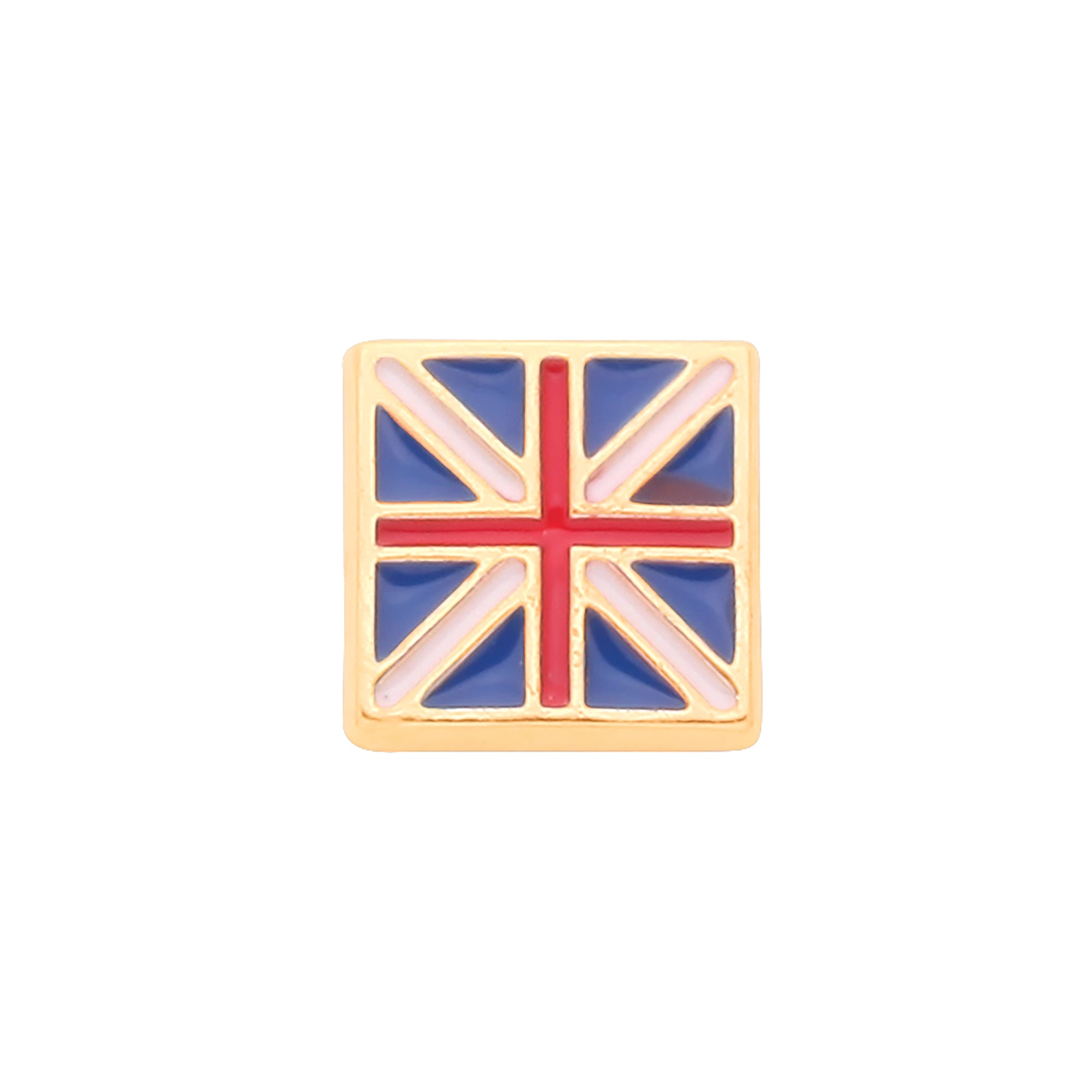 9ct Yellow Gold Union Jack Single Stud for Men