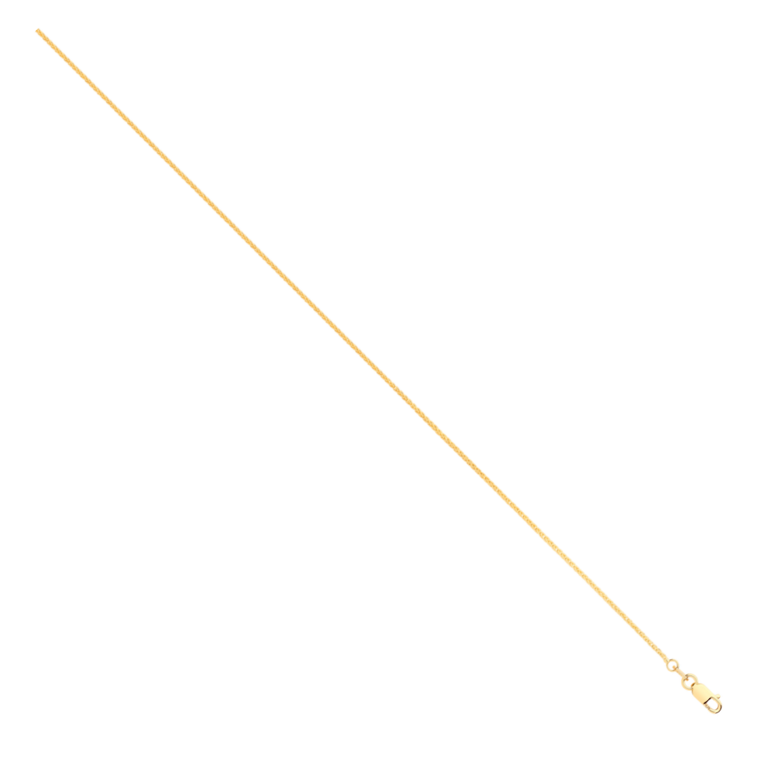 18ct Yellow Gold 1.0mm Spiga Chain