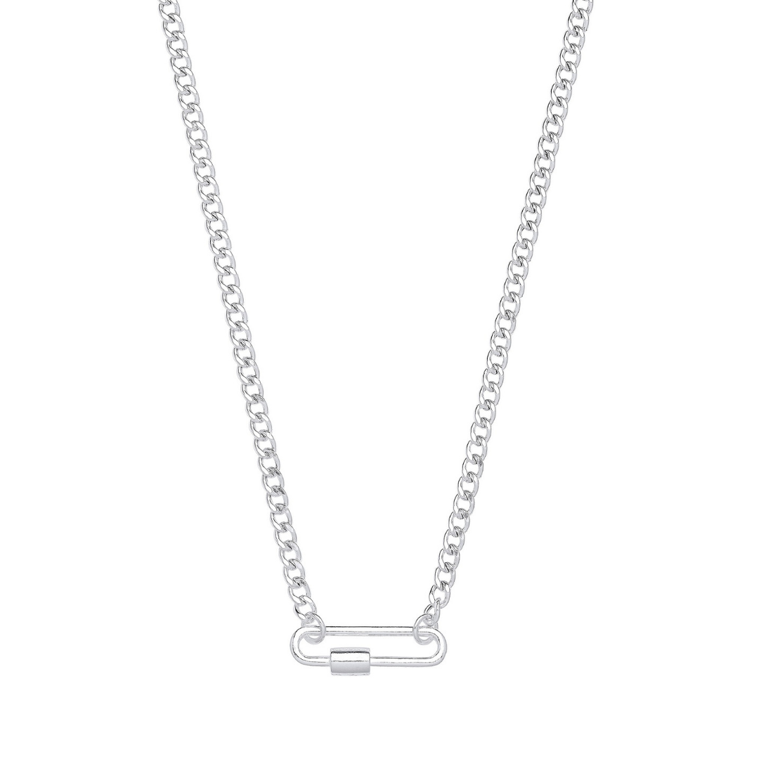 925 Sterling Silver Screw Clasp Paperclip Necklace/Bracelet