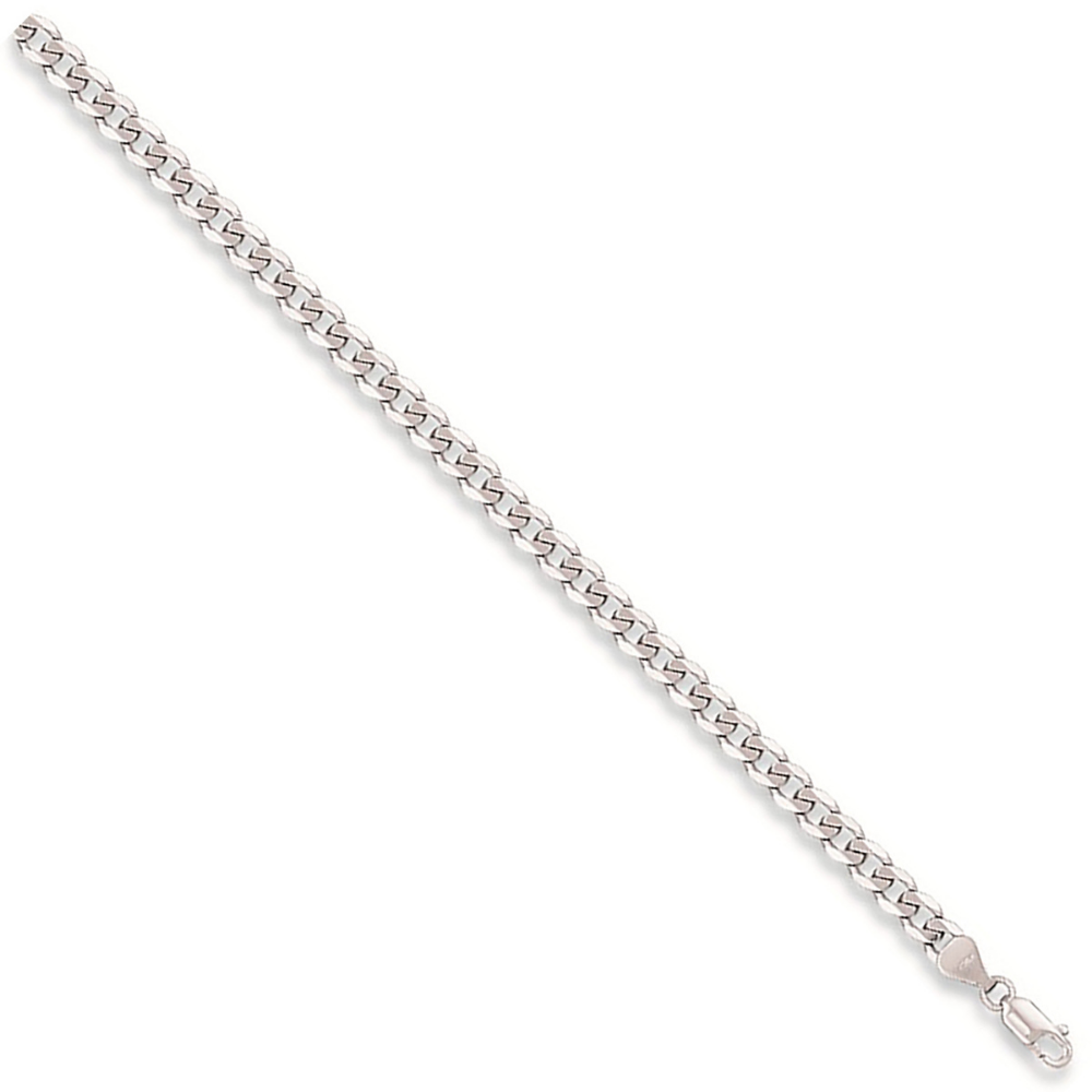 9ct White Gold 3mm Curb Chain