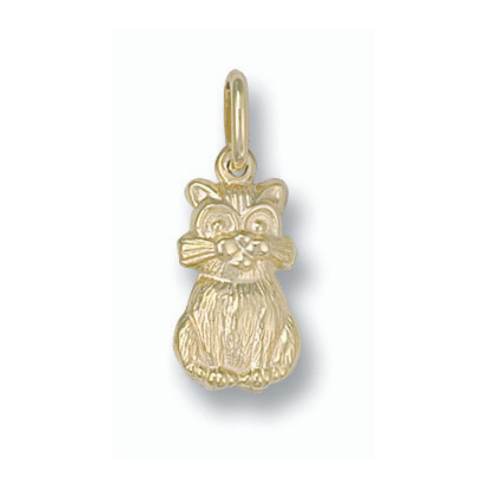 9ct Yellow Gold Cat Charm