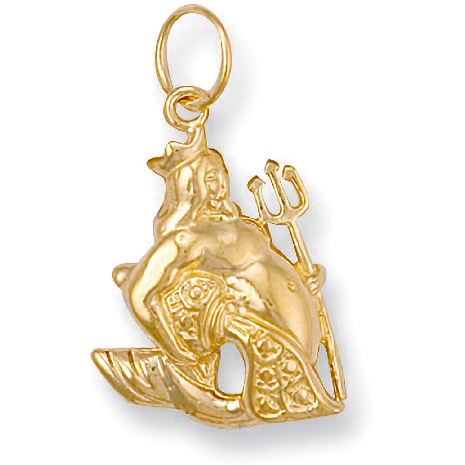 9ct Yellow Gold Aquarius Zodiac Pendant