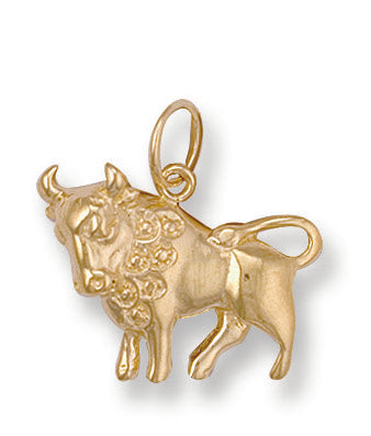 9ct Yellow Gold Tauras Zodiac Pendant